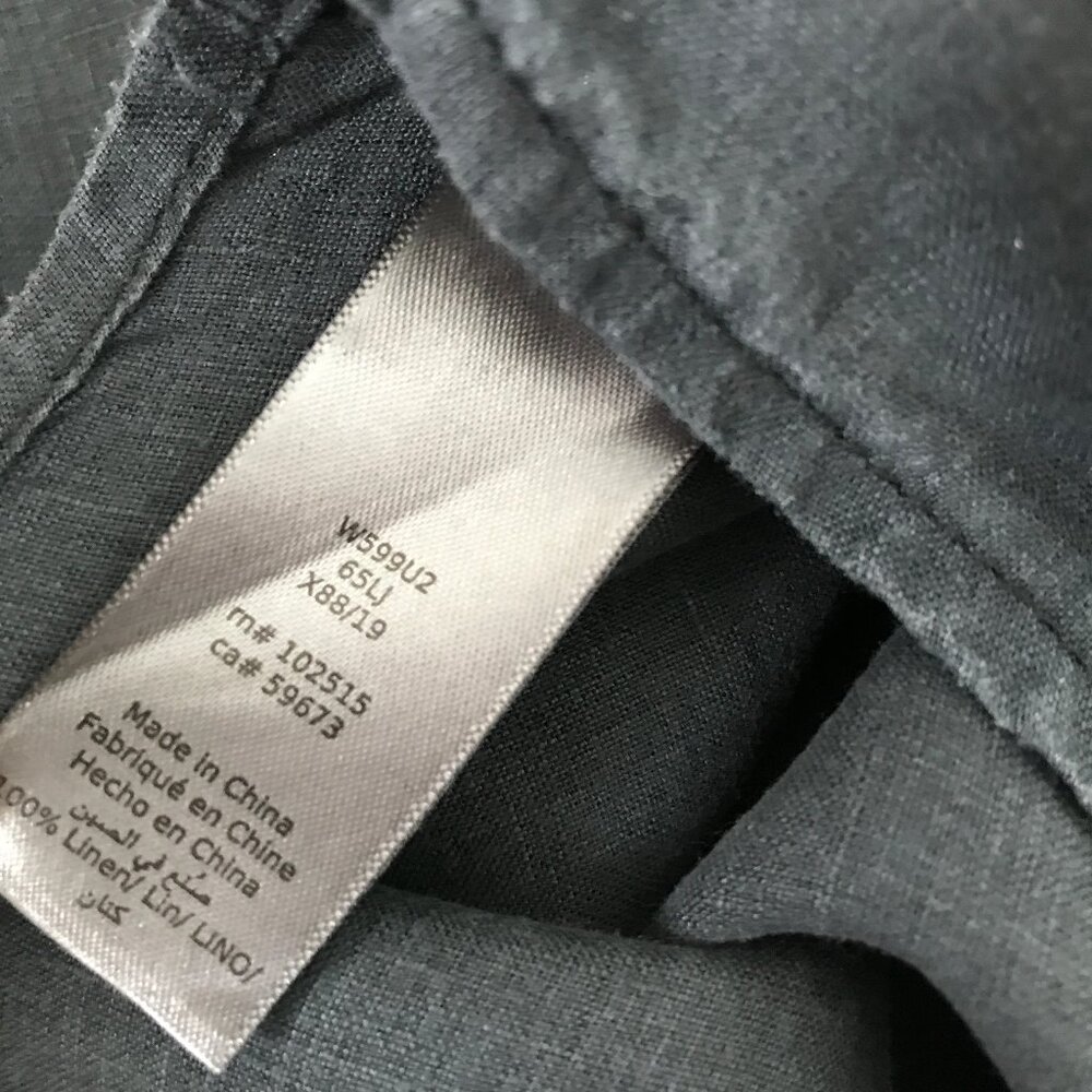 JOHN VARVATOS 100% LINEN GRAY SHIRT LONG SLEEVE MENS MEDIUM - Picture 6 of 9